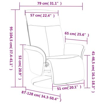 Relaxsessel mit Fußteil Dunkelgrau Stoff
