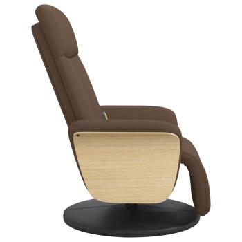 Massagesessel mit Fußteil Braun Stoff