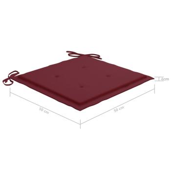 Garten-Essstühle 3 Stk. mit Kissen Massivholz Akazie