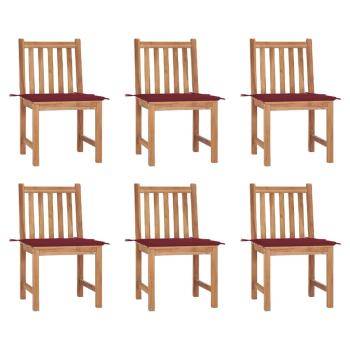 ARDEBO.de - Gartenstühle 6 Stk. mit Kissen Massivholz Teak
