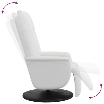 Relaxsessel mit Fußteil Weiß Kunstleder