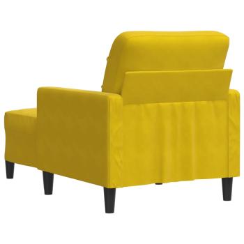 Sessel mit Hocker Gelb 60 cm Samt