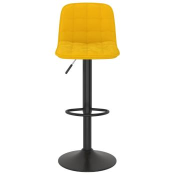 Barhocker 2 Stk. Gelb Samt