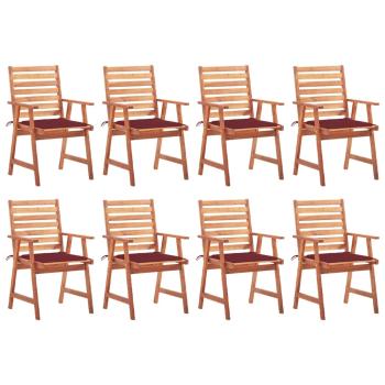 ARDEBO.de - Garten-Essstühle 8 Stk. mit Kissen Massivholz Akazie