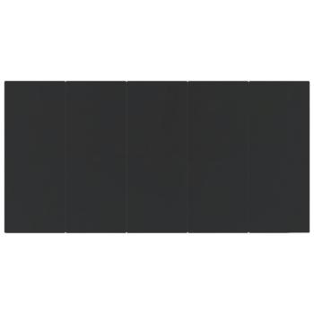 Garten-Esstisch Schwarz 200x100x74 cm Stahl und Hartglas