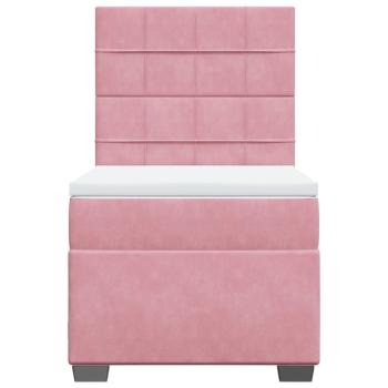 Boxspringbett mit Matratze Rosa 90x190 cm Samt