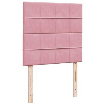 Boxspringbett mit Matratze Rosa 90x190 cm Samt