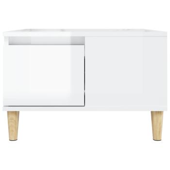 ARDEBO.de - Couchtisch Hochglanz-Weiß 55x55x36,5 cm Holzwerkstoff
