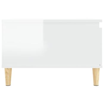 Couchtisch Hochglanz-Weiß 55x55x36,5 cm Holzwerkstoff