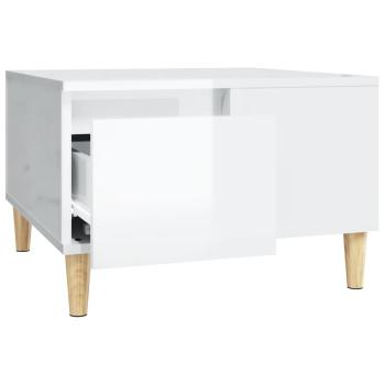 Couchtisch Hochglanz-Weiß 55x55x36,5 cm Holzwerkstoff