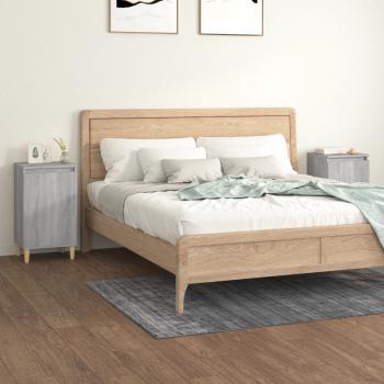ARDEBO.de - Nachttische 2 Stk. Grau Sonoma 40x35x70 cm Holzwerkstoff