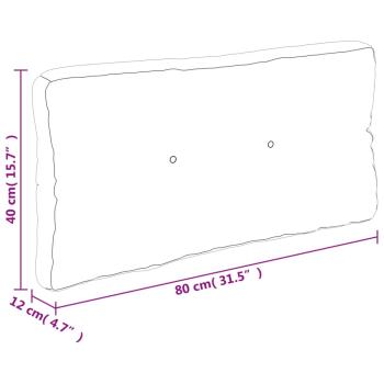 Palettenkissen Grau 80x40x12 cm Stoff