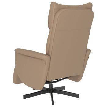 Relaxsessel mit Fußteil Cappuccino-Braun Kunstleder