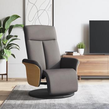 ARDEBO.de - Relaxsessel mit Fußteil Taupe Stoff