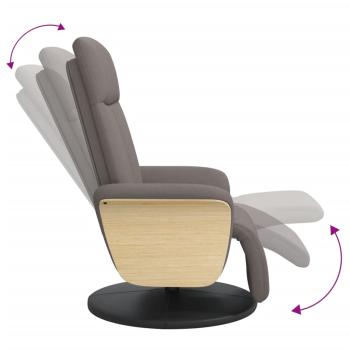 Relaxsessel mit Fußteil Taupe Stoff
