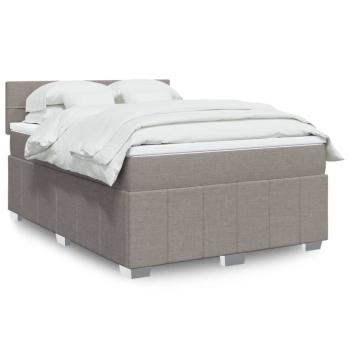 ARDEBO.de - Boxspringbett mit Matratze Taupe 160x200 cm Stoff