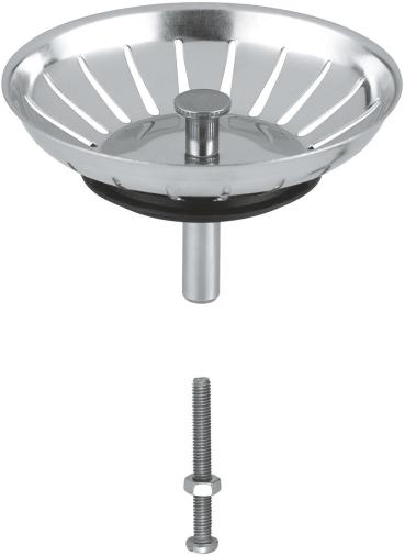 ARDEBO.de GROHE 42576 Stopfen für Küchenspüle, edelstahl gebürstet (42576SD0)