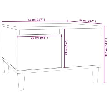 ARDEBO.de - Couchtisch Betongrau 55x55x36,5 cm Holzwerkstoff