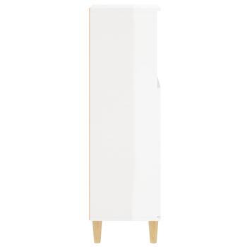 ARDEBO.de - Badschrank Hochglanz-Weiß 30x30x100 cm Holzwerkstoff