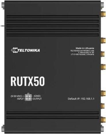 ARDEBO.de Teltonika RUTX50 WLAN Router, 5G, WLAN, DUAL-SIM mit Auto-Failover, Backup-WAN, SA und NSA, schwarz (RUTX50000000)