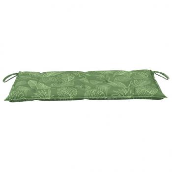 Gartenbank-Auflage Blattmuster 100x50x7 cm Oxford-Gewebe