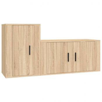 2-tlg. TV-Schrank-Set Sonoma-Eiche Holzwerkstoff