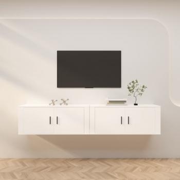 ARDEBO.de - TV-Wandschränke 2 Stk. Weiß 100x34,5x40 cm