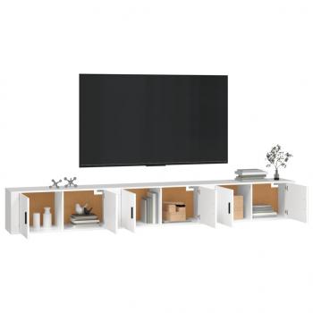 TV-Wandschränke 3 Stk. Weiß 100x34,5x40 cm