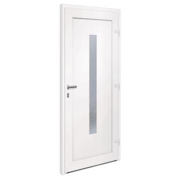 Haustür Weiß 98x208 cm PVC