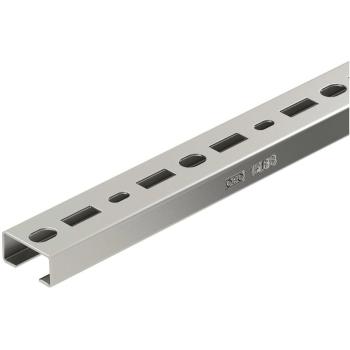 ARDEBO.de OBO Bettermann CML3518P2000A2 Profilschiene, gelocht, Schlitzweite 17mm, 2000x35x18mm, Edelstahl rostfrei (1104501)