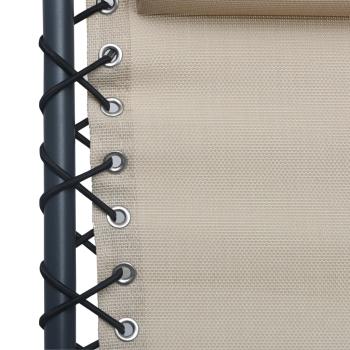 Liegestuhl Klappbar Creme Textilene