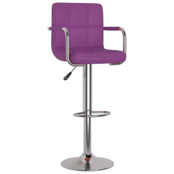 Barhocker 2 Stk. Lila Kunstleder