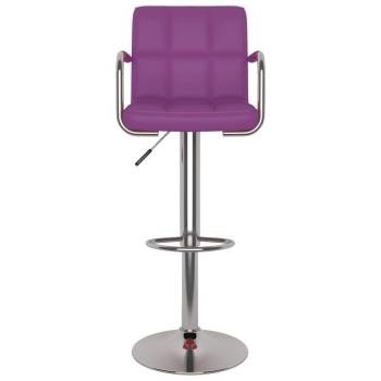 Barhocker 2 Stk. Lila Kunstleder
