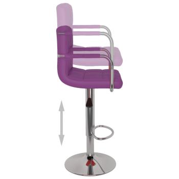Barhocker 2 Stk. Lila Kunstleder