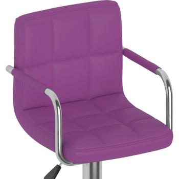 Barhocker 2 Stk. Lila Kunstleder