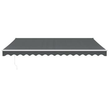 Markise Einziehbar Anthrazit 4x3 m Stoff und Aluminium