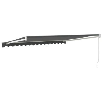 Markise Einziehbar Anthrazit 4x3 m Stoff und Aluminium