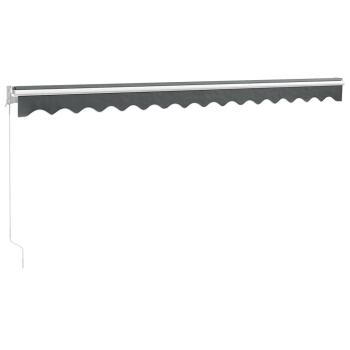 Markise Einziehbar Anthrazit 4x3 m Stoff und Aluminium