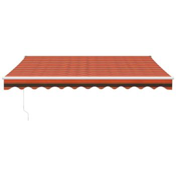 Elektrische Markise mit Kurbel Orange und Braun 3,5x2,5 m