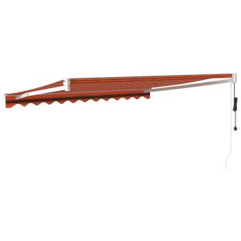 Elektrische Markise mit Kurbel Orange und Braun 3,5x2,5 m