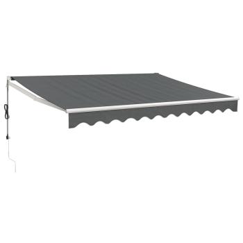 Elektrische Markise mit Kurbel Anthrazit 3x2,5 m