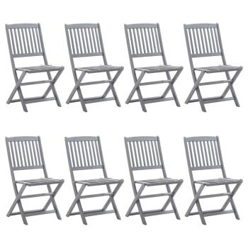 ARDEBO.de - Klappbare Gartenstühle 8 Stk. mit Kissen Massivholz Akazie