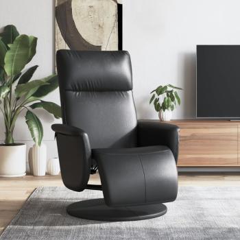 ARDEBO.de - Relaxsessel mit Fußteil Schwarz Kunstleder