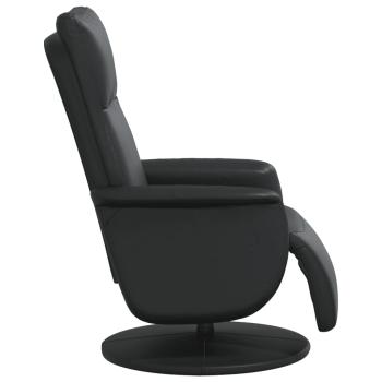 Relaxsessel mit Fußteil Schwarz Kunstleder