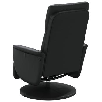 Relaxsessel mit Fußteil Schwarz Kunstleder