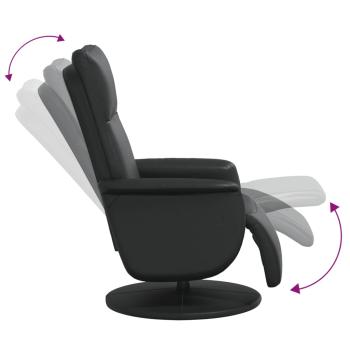 Relaxsessel mit Fußteil Schwarz Kunstleder