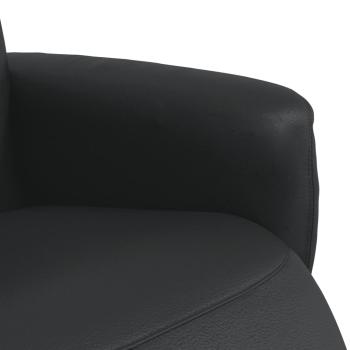 Relaxsessel mit Fußteil Schwarz Kunstleder
