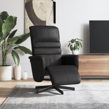 ARDEBO.de - Relaxsessel mit Fußteil Schwarz Kunstleder