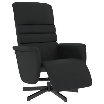 Relaxsessel mit Fußteil Schwarz Kunstleder