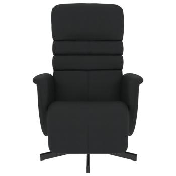 Relaxsessel mit Fußteil Schwarz Kunstleder